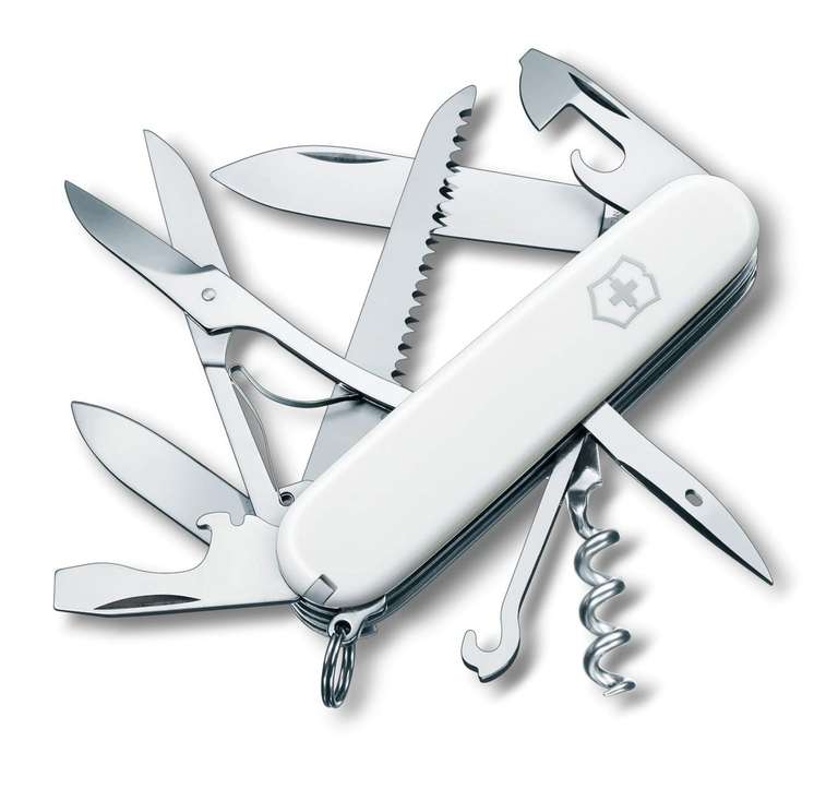 Victorinox Huntsman Swiss Army Knife, Medium, Multi Tool, 15 Functions, Red