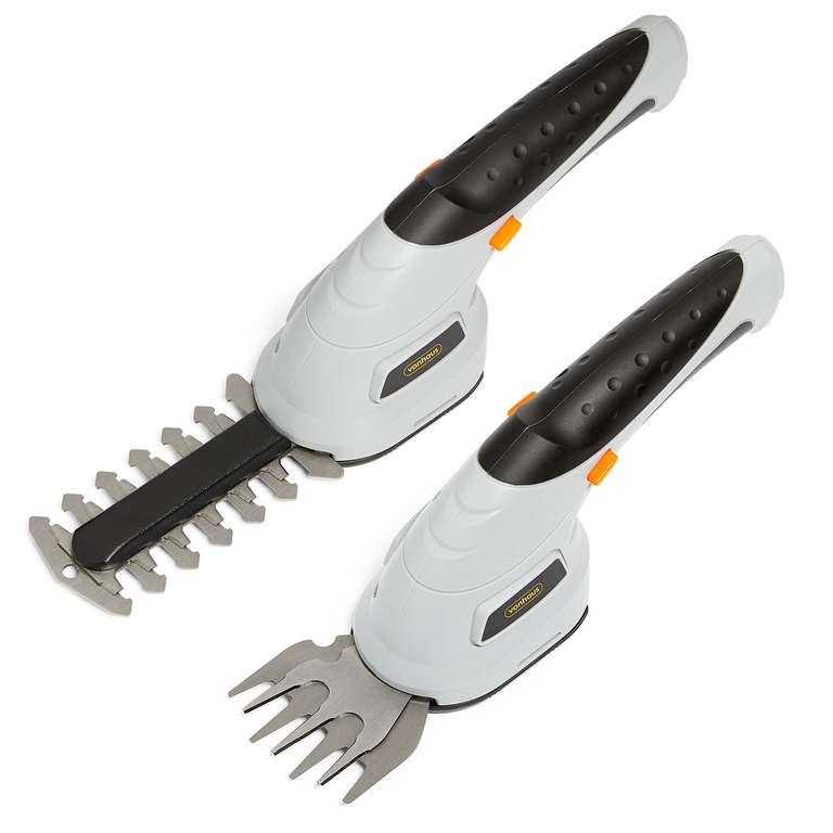 VonHaus Hedge Trimmer & Grass Shears Cordless 2 in 1 – Handheld 3.6V Battery, 2 Changeable Blades, Charger - Sold and Shipped by VonHaus UK