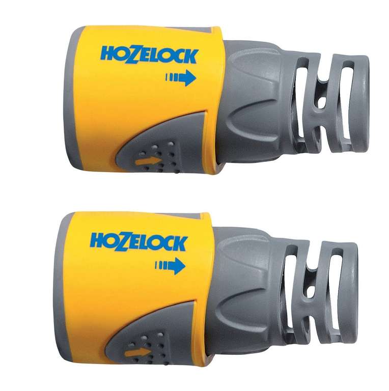 x2 HOZELOCK - Hose Connector Plus ø 12.5mm - 15mm (1/2"- 5/8") Soft Touch, Watertight, Non-slip, Flexible
