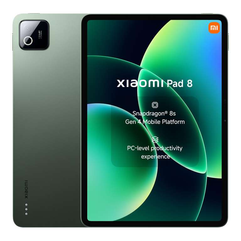 XIAOMI Pad 8, 11.2 Inch Tablet 8+128 GB, Snapdragon 8s Gen 4 Mobile Platform, 9200mAh (typ) Battery - Pine Green (Prime Exclusive)