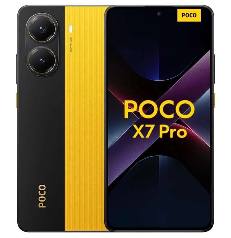 XIAOMI POCO X7 Pro Smartphone 8GB+256GB 50MP Main Camera with OIS - Yellow - Sold by 3_pin_plug_outlet (UK Mainland)
