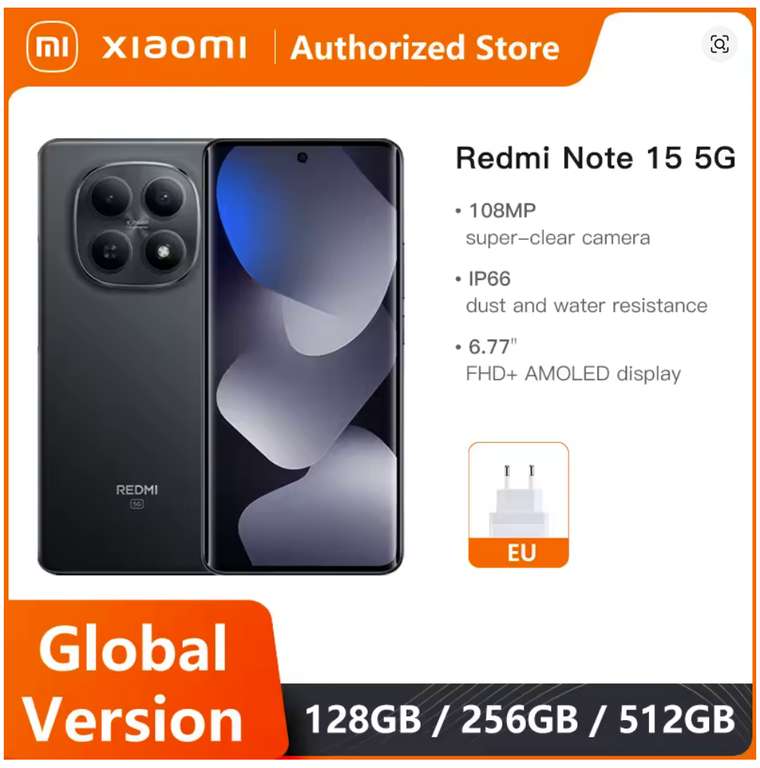 Xiaomi Redmi Note 14 Pro+ 5G, 8+256GB Global Version, Snapdragon 7s Gen3 (w/Code) Sold By Xiaomi Tech World Store