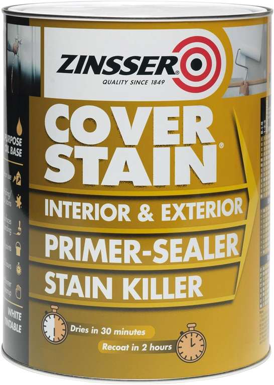 Zinsser Cover Stain Gloss Paint, 1 Litre